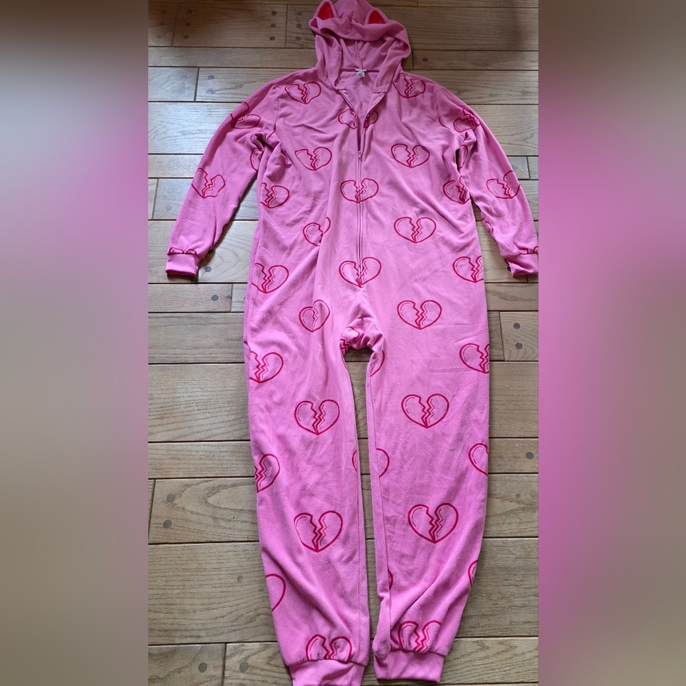 DC Comics Pink Hooded Jacket with Playful Pattern